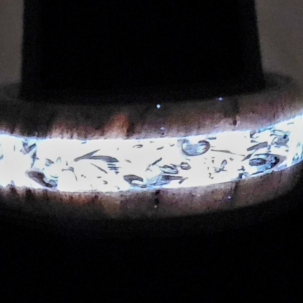 Handmade Hackberry wood glow ring
